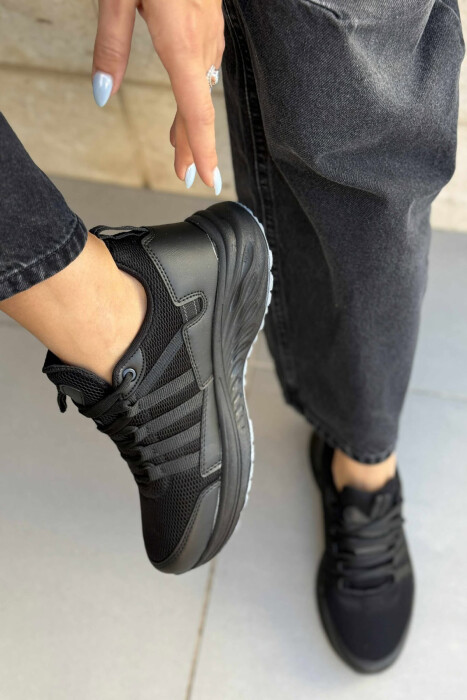 PLATFORM SIMPLE WOMEN SNEAKERS BLACK/ E ZEZE - 2