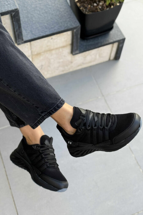 PLATFORM SIMPLE WOMEN SNEAKERS BLACK/ E ZEZE - 4