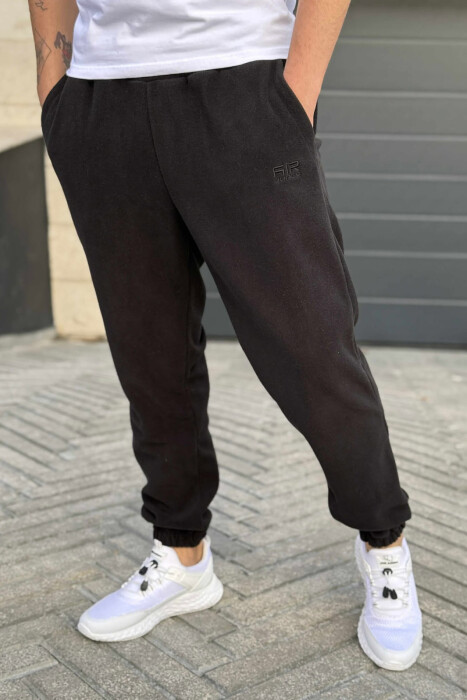POLAR ONE COLOR MEN JOGGERS BLACK/ E ZEZE - KLAUDIO FASHION