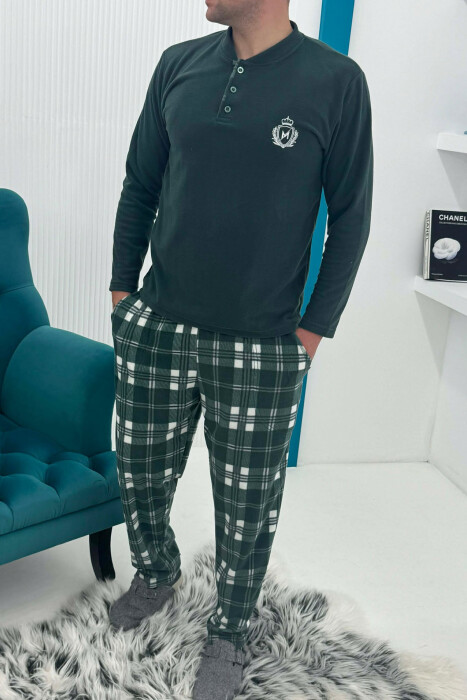 POLAR SWEATSHIRT+ SWEATPANTS MEN PYJAMAS GREEN/JESHILE - 1