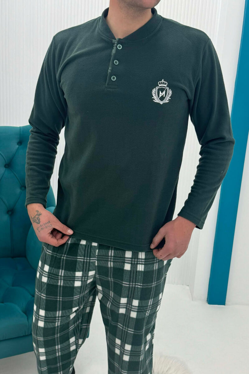 POLAR SWEATSHIRT+ SWEATPANTS MEN PYJAMAS GREEN/JESHILE - 2