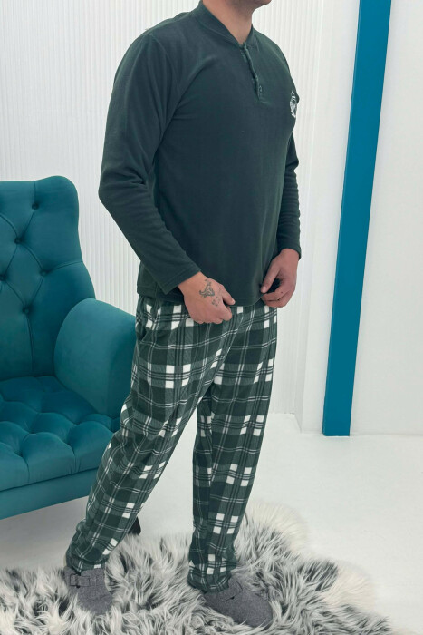 POLAR SWEATSHIRT+ SWEATPANTS MEN PYJAMAS GREEN/JESHILE - 3