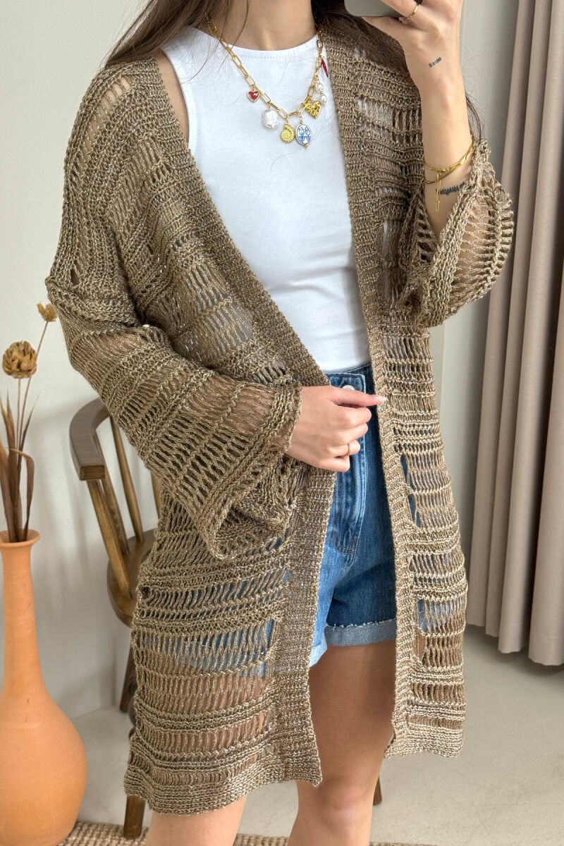 PULOVËR E THURRUR PËR FEMRA NË NGJYRËN KAFE - 3