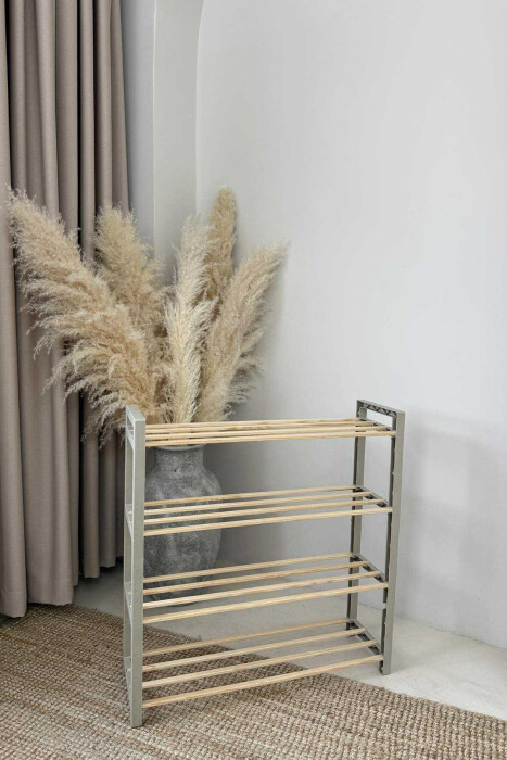 RAFT KËPUCËSH ME KATËR RRESHTA NË NGJYRËN BEZHË - 10