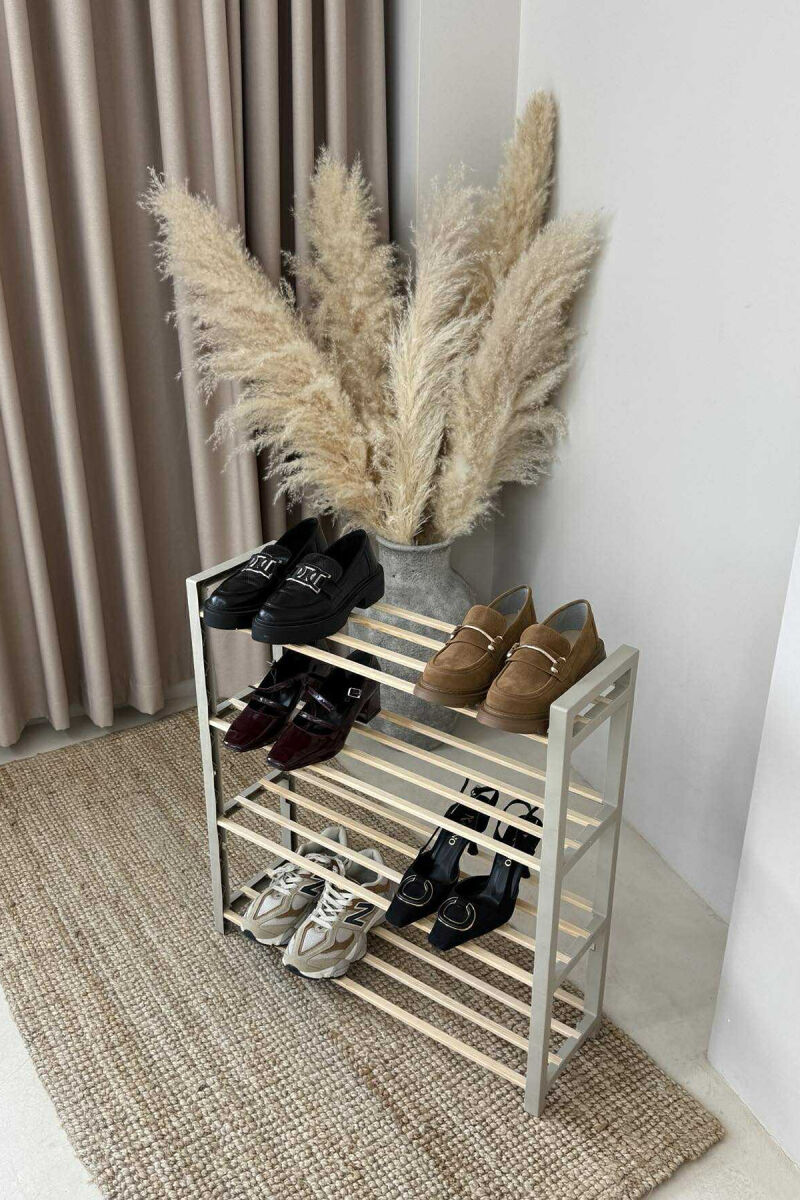 RAFT KËPUCËSH ME KATËR RRESHTA NË NGJYRËN BEZHË - 8