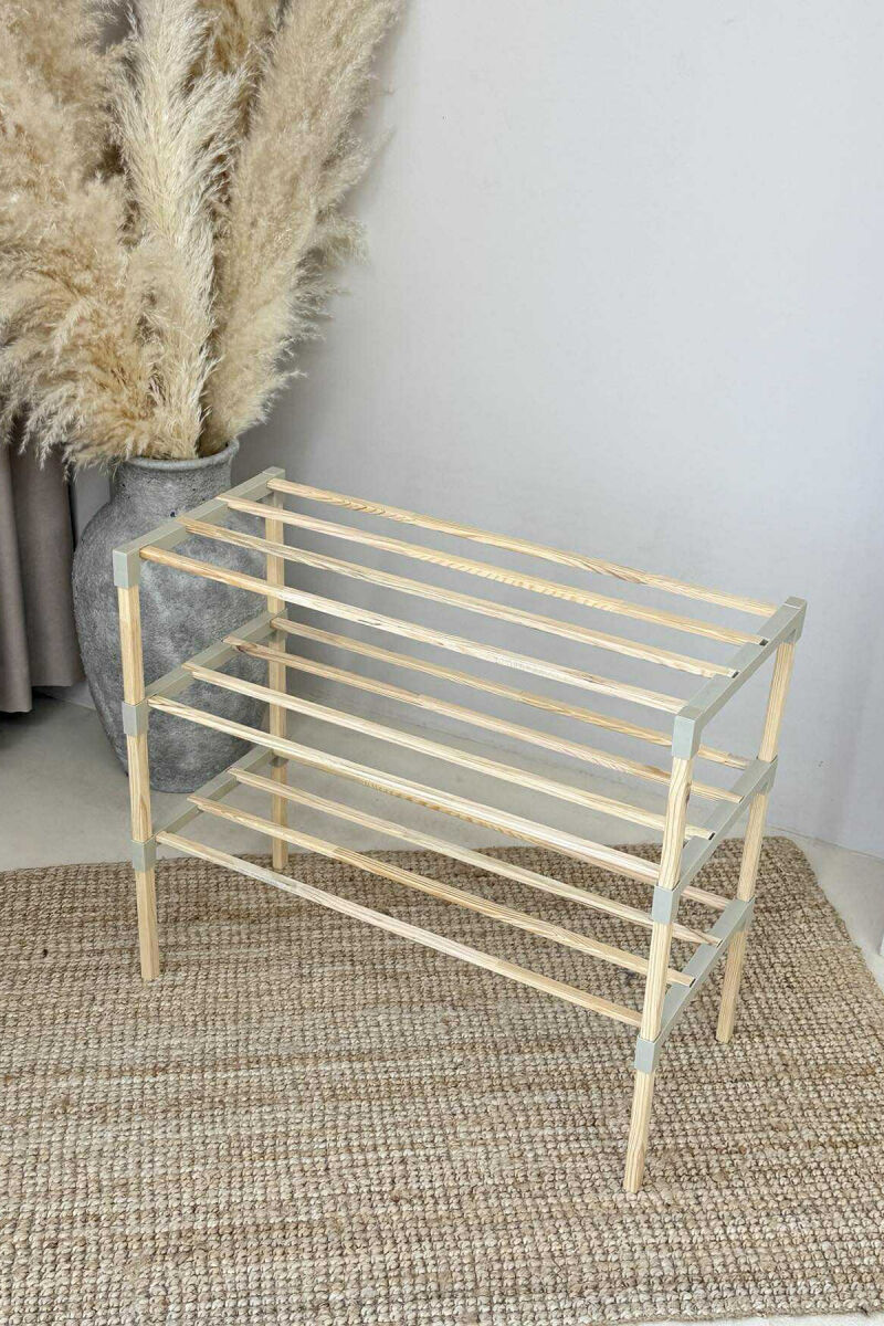 RAFT KËPUCËSH ME TRE RRESHTA NË NGJYRËN BEZHË - 2