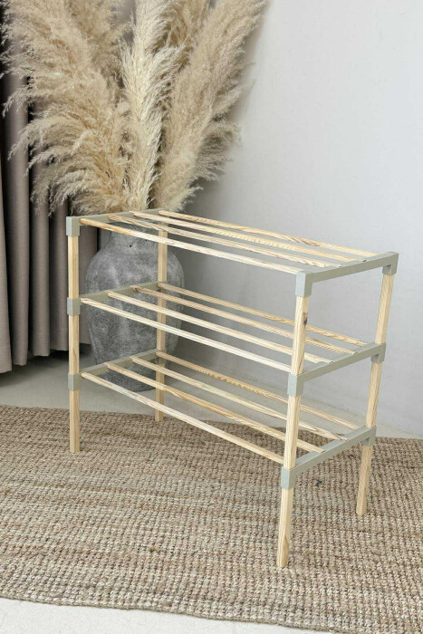 RAFT KËPUCËSH ME TRE RRESHTA NË NGJYRËN BEZHË - 4