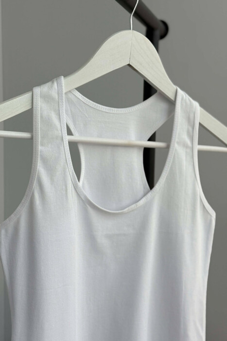 RAMBO STYLE ONE COLOR SIMPLE WOMEN SINGET WHITE-E BARDHE - 4