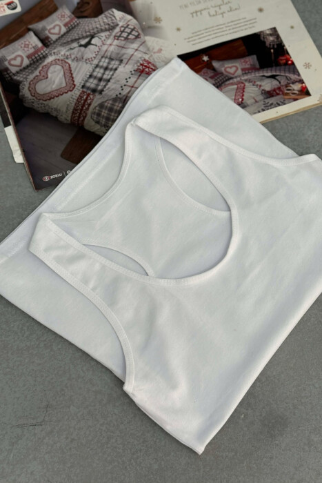 RAMBO STYLE ONE COLOR SIMPLE WOMEN SINGET WHITE-E BARDHE - 2