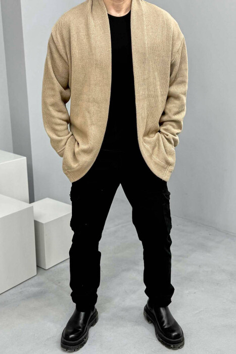 REGULAR ONE COLOR CARGO MEN PANTS BLACK/ E ZEZE 