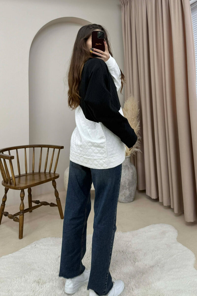 ROUND NECK SIMPLE WOMEN SWEATSHIRT BLACK/ E ZEZE - 3