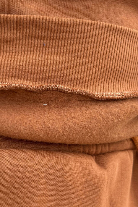 ROUND NECK SWEATSHIRT+JOGGERS FLUFFY MEN SET BRICK/TULLE - 3