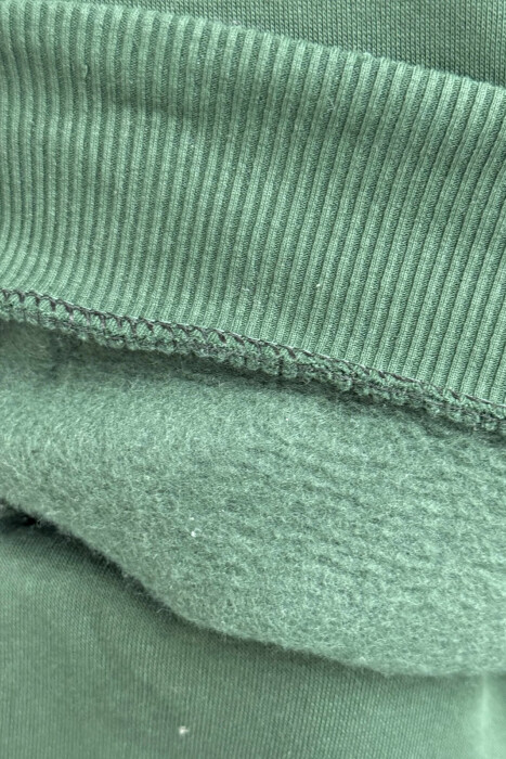 ROUND NECK SWEATSHIRT+JOGGERS FLUFFY MEN SET GREEN FOREST/JESHILE PYLLI - 3