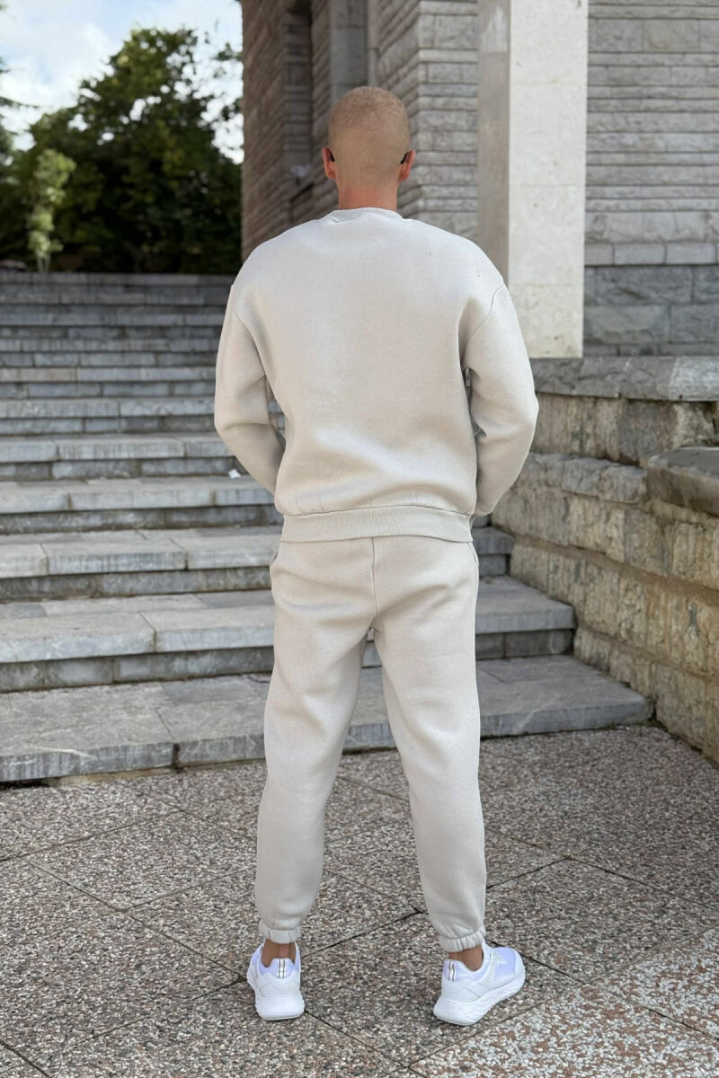 ROUND NECK SWEATSHIRT+JOGGERS FLUFFY MEN SET LIGHT GREY/GZ - 5