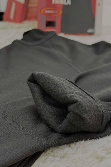 ROUND NECK THERMAL BLOUSE BLACK/ E ZEZE - 6