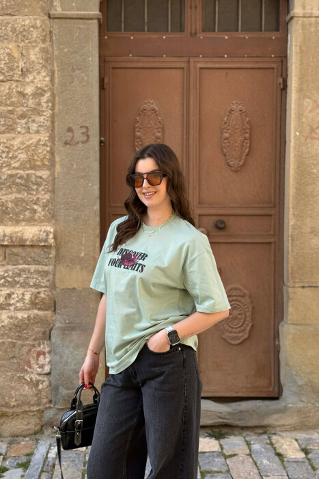 T-SHIRT I THJESHTE PER FEMRA NE NGJYRE MENTE + 6 PALE ÇORAPE DHURATE - KLAUDIO FASHION