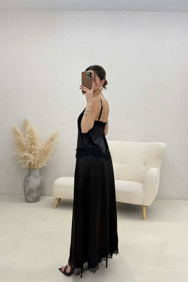 SATIN TANK TOP + SKIRT WOMAN SET BLACK/ E ZEZE - 2