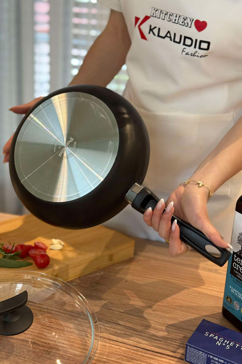 SAUTE FRY PAN WITH GLASS LID 26 CM BLACK/ E ZEZE - 5