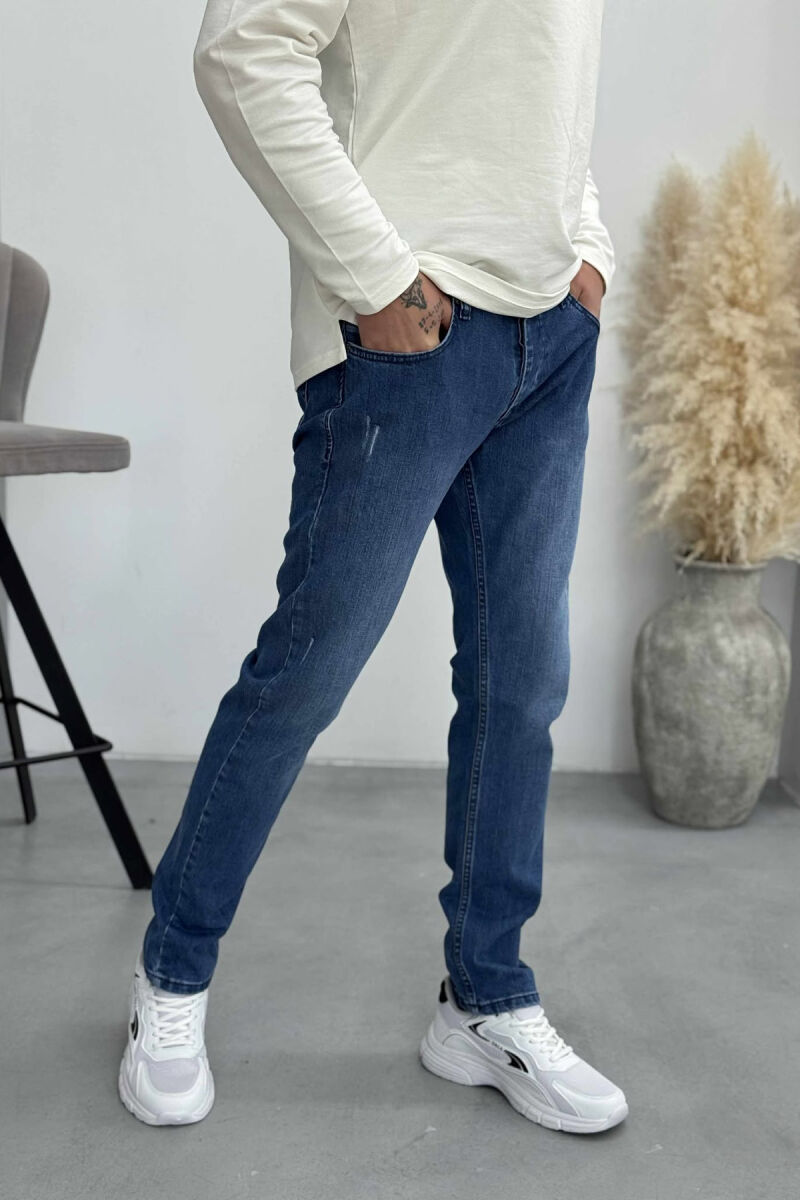 SCRATCHES SIMPLE MEN JEANS BLUE/BLU - 3