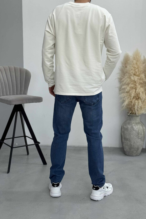 SCRATCHES SIMPLE MEN JEANS BLUE/BLU - 4