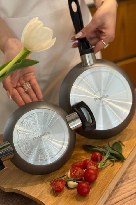 SERVING PAN 16 CM + ECO FRY PAN 20 CM SET GREY/GRI - 12