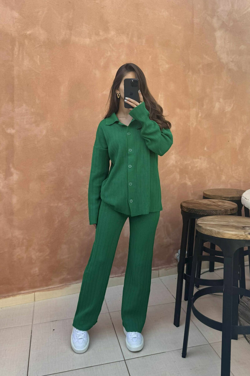 SET AKRELIK NJË NGJYRËSH PËR FEMRA NË NGJYRËN JESHILE - 5