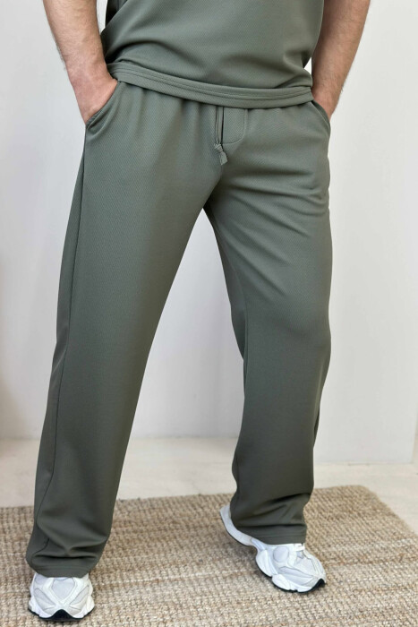 SET I THJESHTË T-SHIRT+TUTA PËR MESHKUJ NË NGJYRËN JESHILE - 3