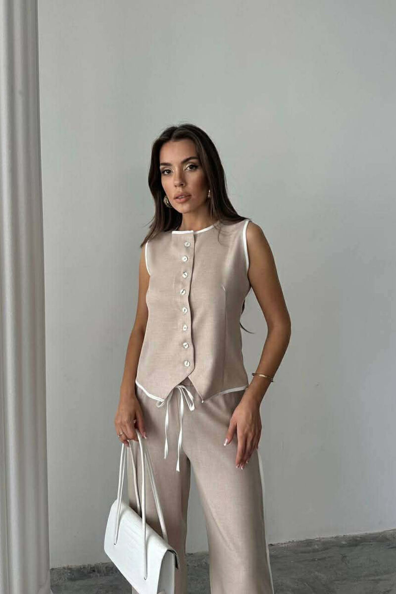 SET JELEK+PANTALLONA PER FEMRA NE NGJYRE BEZHE - 4