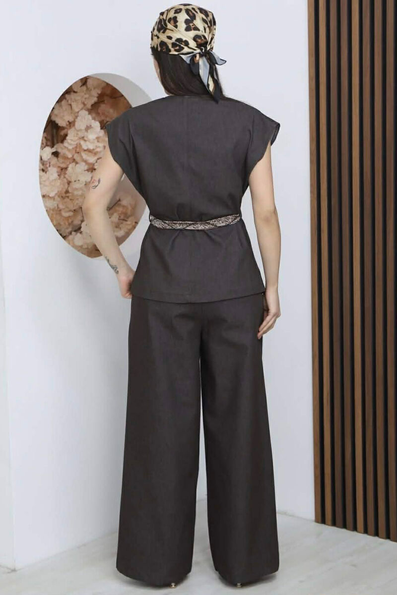 SET JELEK+ PANTALLONA PER FEMRA NE NGJYRE KAFE - 4