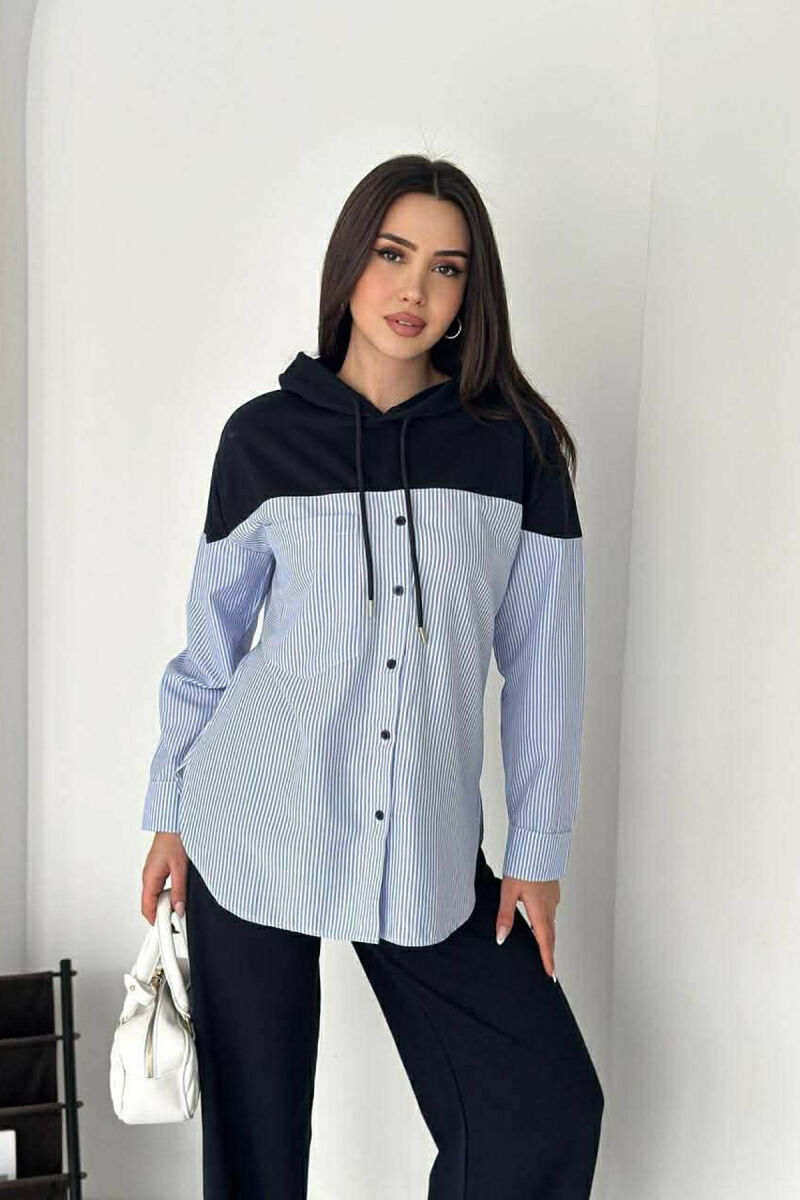 ST KEMISHE ME KAPUÇ + PANTALLONA PER FEMRA NE NGJYRE BLU - 2