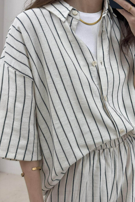 SET ME VIJA PËR FEMRA NË NGJYRËN KREM DHE BLU E ERRËT - 4