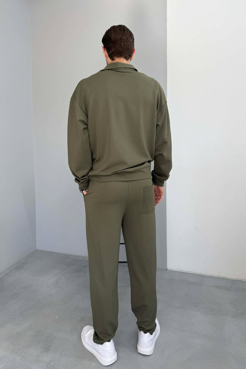 SET NJE NGJYRESH BLUZE ME ZINXHIR + TUTA PER MESHKUJ NE NGJYRE JESHILE - 4