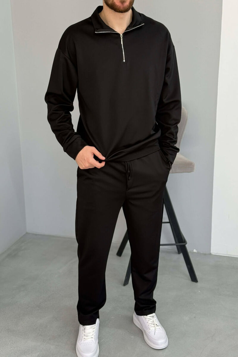 SET NJE NGJYRESH BLUZE ME ZINXHIR + TUTA PER MESHKUJ NE NGJYRE TE ZEZE - 3