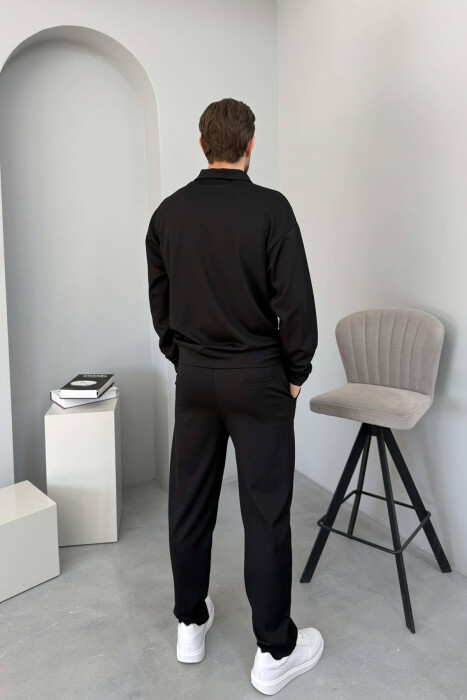 SET NJE NGJYRESH BLUZE ME ZINXHIR + TUTA PER MESHKUJ NE NGJYRE TE ZEZE - 4