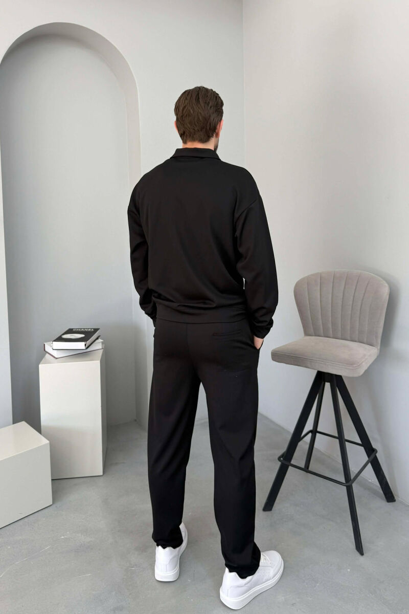 SET NJE NGJYRESH BLUZE ME ZINXHIR + TUTA PER MESHKUJ NE NGJYRE TE ZEZE - 4