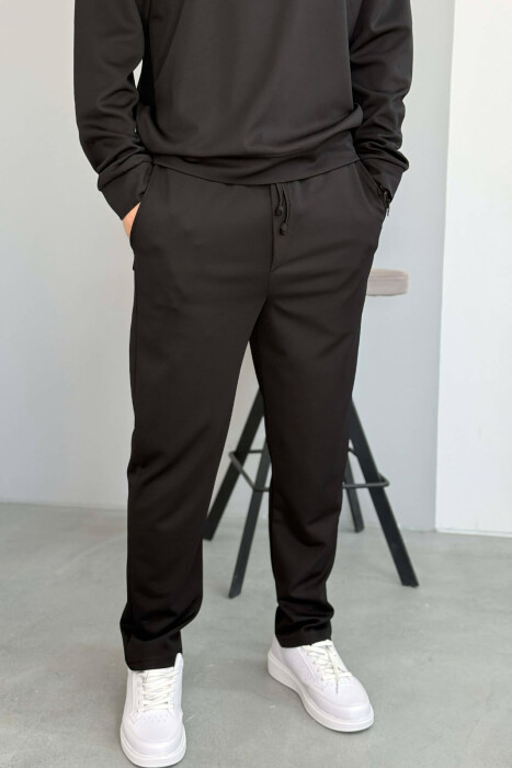 SET NJE NGJYRESH BLUZE ME ZINXHIR + TUTA PER MESHKUJ NE NGJYRE TE ZEZE - 5