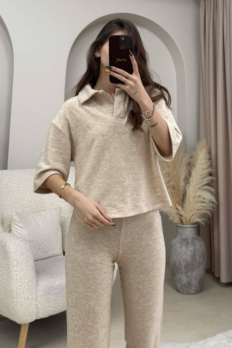 SET NJE NGJYRESH XHAKETE +PANTALLONA PER FEMRA NE NGJYRE BEZHE - 4