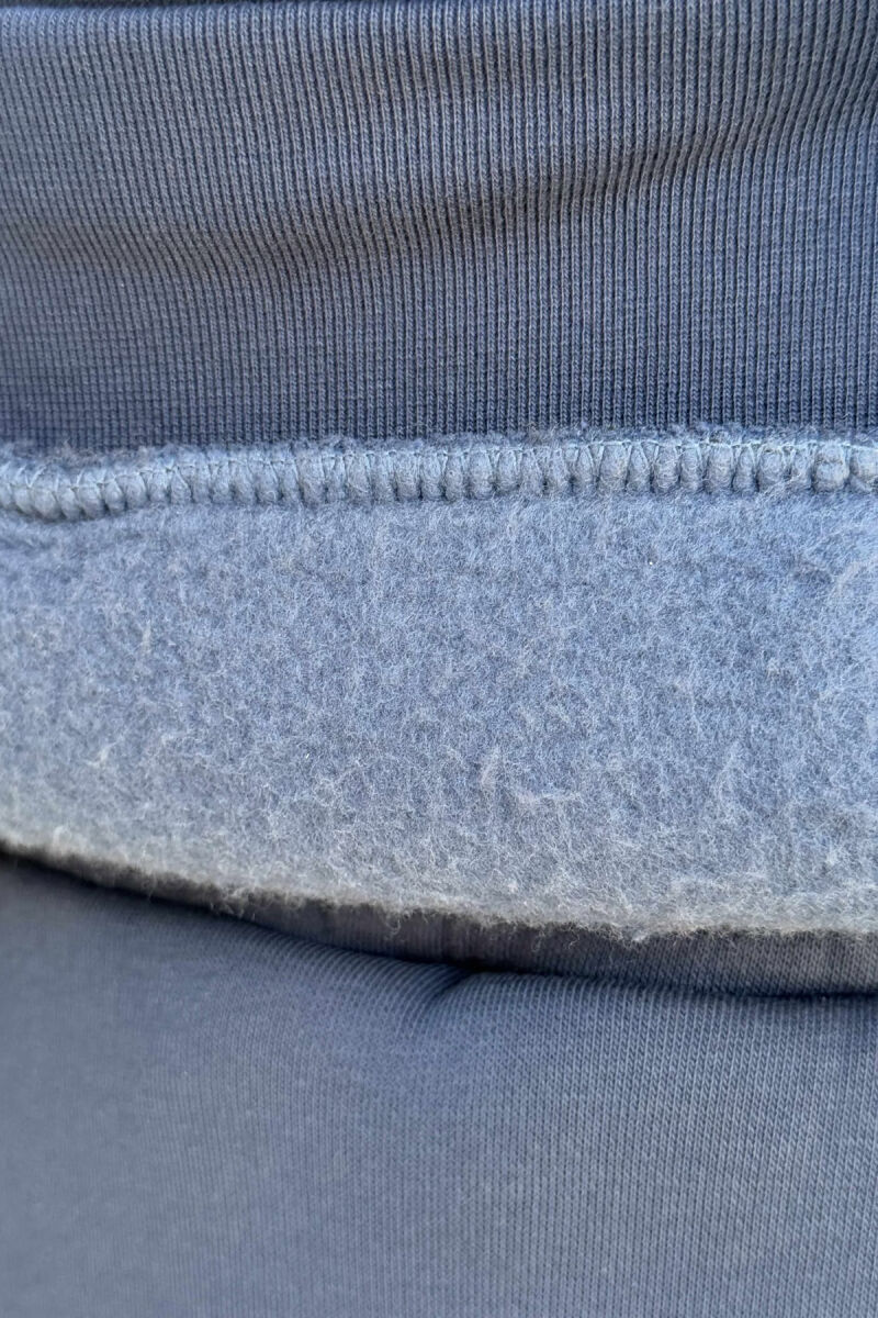 SET NJË NGJYRËSH HOODIE ME SHKRIM PARA+TUTA PËR MESHKUJ NË NGJYRË BLU - 3