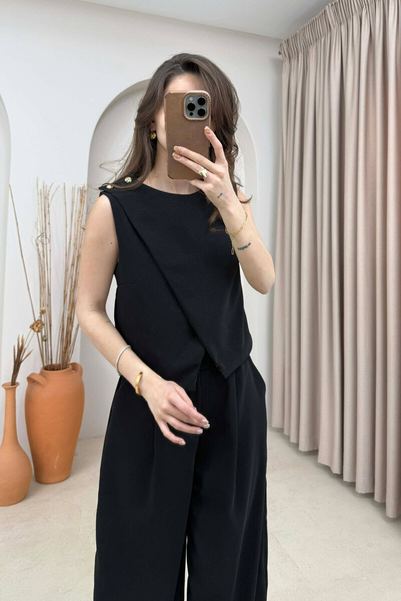 SET NJE NGJYRESH KANATJERE + PANTALLONA PER FEMRA NE NGJYRE TE ZEZE - 3