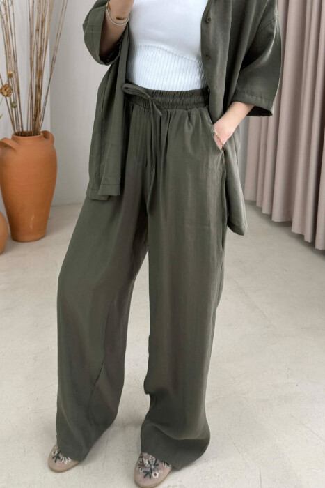 SET NJE NGJYRESH KEMISHE ME MENGE TE SHKURTRA +PANTALLONA PER FERMA NE NGJYRE JESHILE - 3