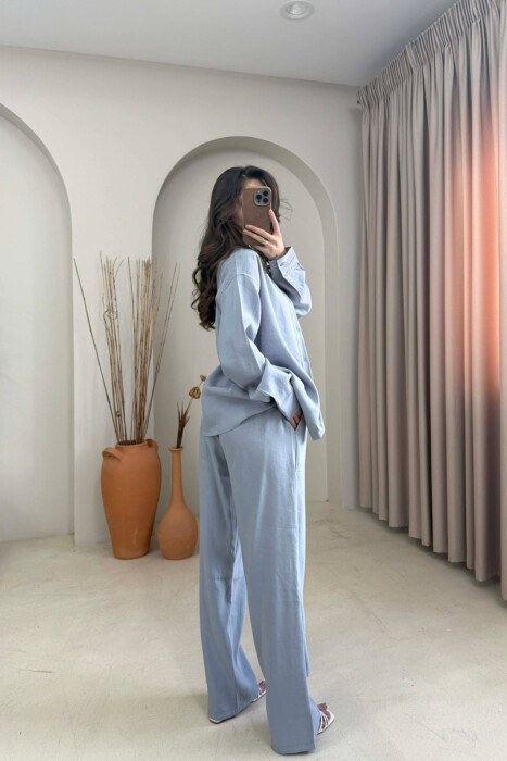 SET NJE NGJYRESH KEMISHE + PANTALLONA PER FEMRA NE NGJYRE GRI - 4