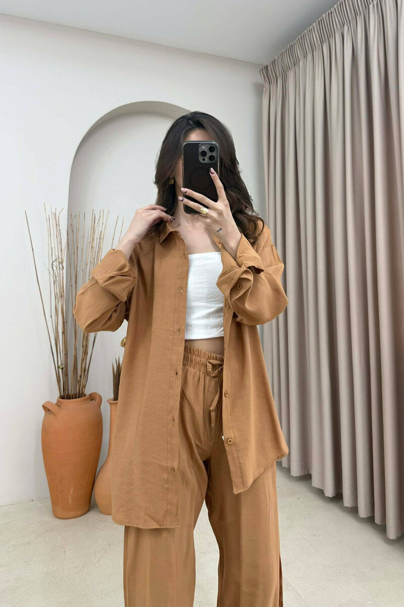 SET NJE NGJYRESH KEMISHE + PANTALLONA PER FEMRA NE NGJYRE TULLE - 2