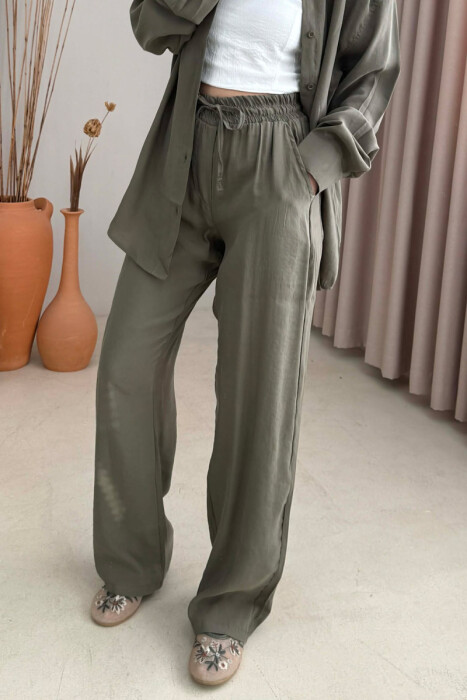 SET NJE NGJYRESH KEMISHE + PANTALLONA PER FEMRA NE NGJYRE ULLI - 3