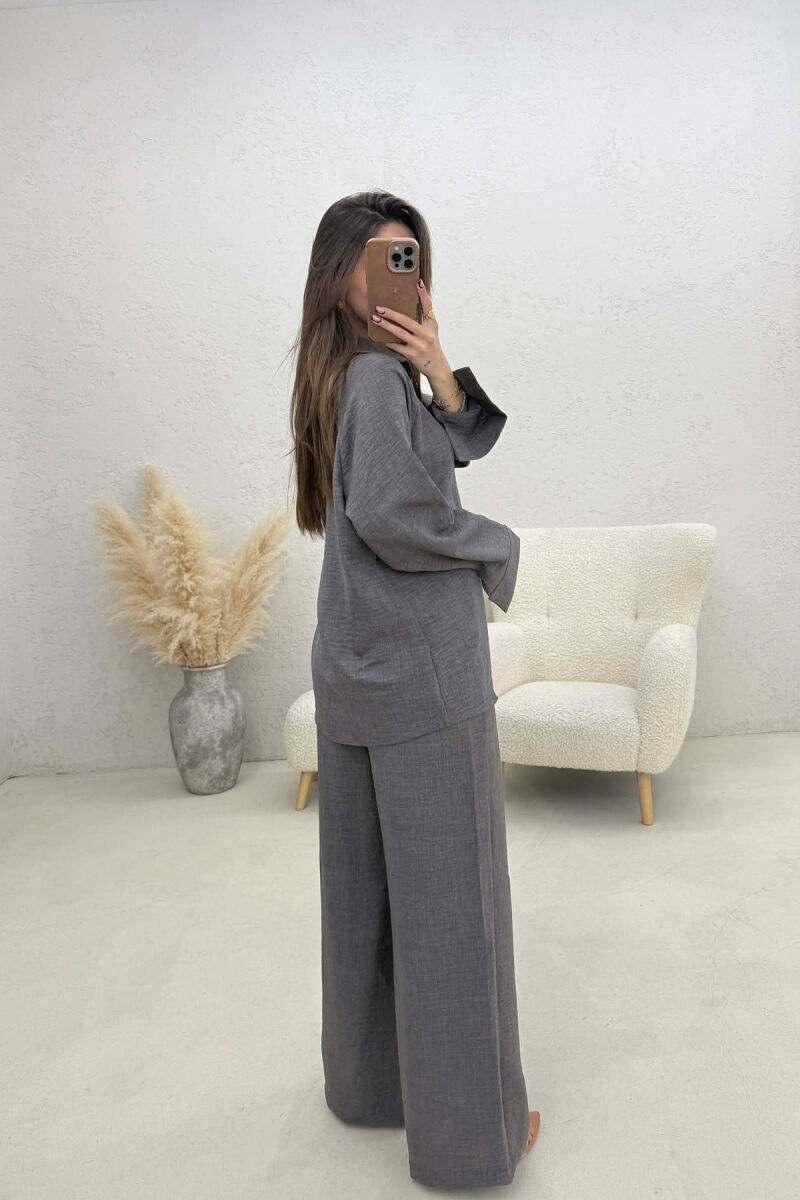 SET NJE NGJYRESH KEMISHE+PANTALLONA PER FEMRA NE NGJYRE GRI TE ERRET - 3