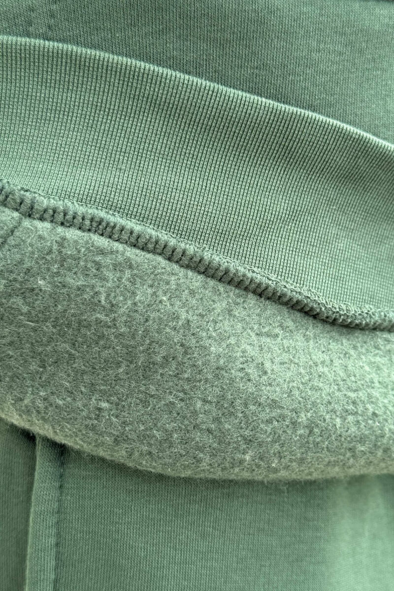 SET NJË NGJYRËSH ME PUSH HOODIE+TUTA PËR MESHKUJ NË NGJYRË JESHILE - 3