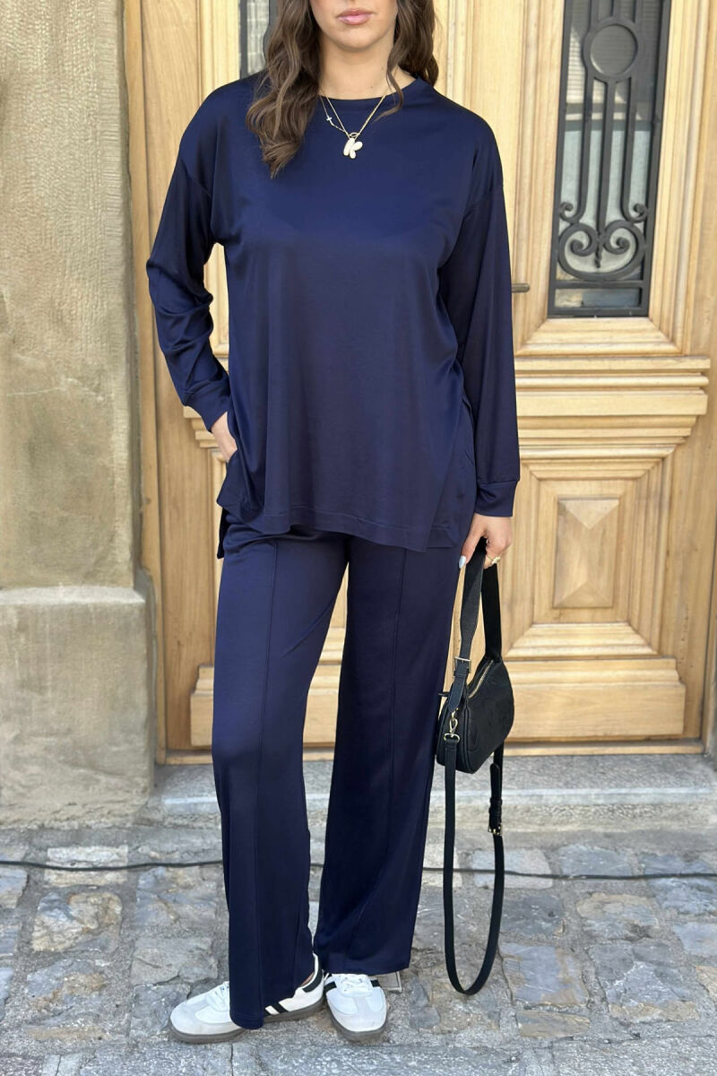 SET NJË NGJYRËSH BLUZË+TUTA PËR FEMRA NË NGJYRËN BLU - 4