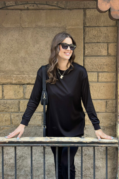 SET NJË NGJYRËSH BLUZË+TUTA PËR FEMRA NË NGJYRËN E ZEZË - 5