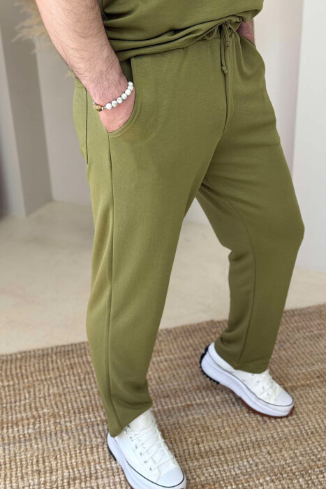 SET NJË NGJYRËSH T-SHIRT+TUTA PËR MESHKUJ NË NGJYRË JESHILE - 5