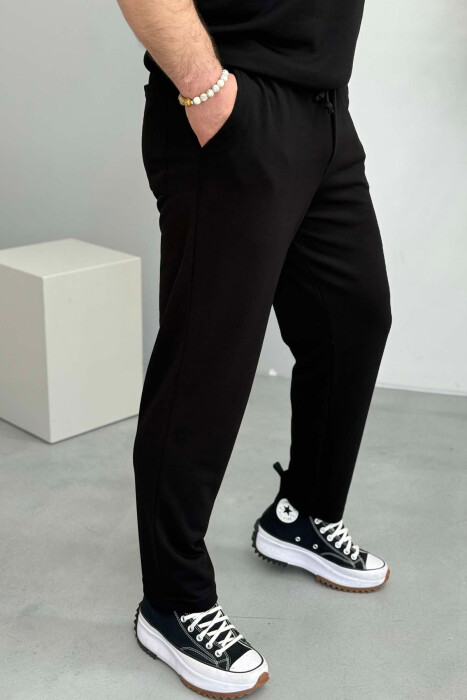 SET NJË NGJYRËSH T-SHIRT+TUTA PËR MESHKUJ NË NGJYRË E ZEZË - 5