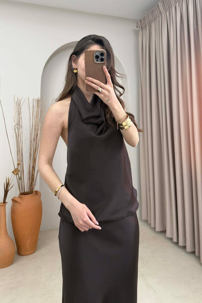 SET NJE NGJYRESH SATEN KANATJERE + FUND PER FEMRA NE NGJYRE KAFE - 3